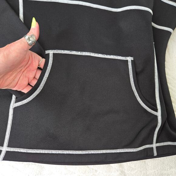 FILA Sport EUC running 1/4 zip pullover long sleeve Medium black white - Picture 8 of 16